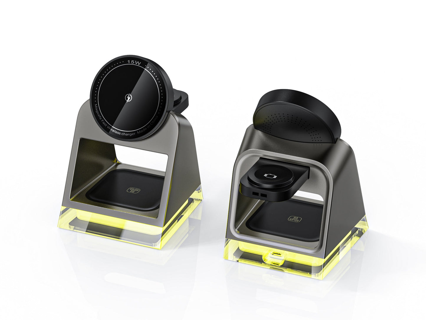 Touch Magnetic Three - In - One Wireless Charger - Zambeel