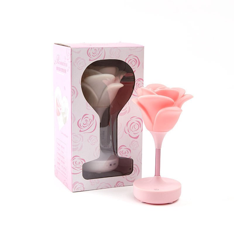 Touch Rose Usb Night Light Creative Bedroom Silicone - Zambeel