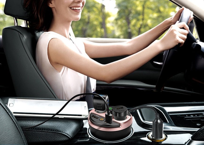 Transmitter Bluetooth Car Music MP3 Player Free Hands Cup Holder - Zambeel