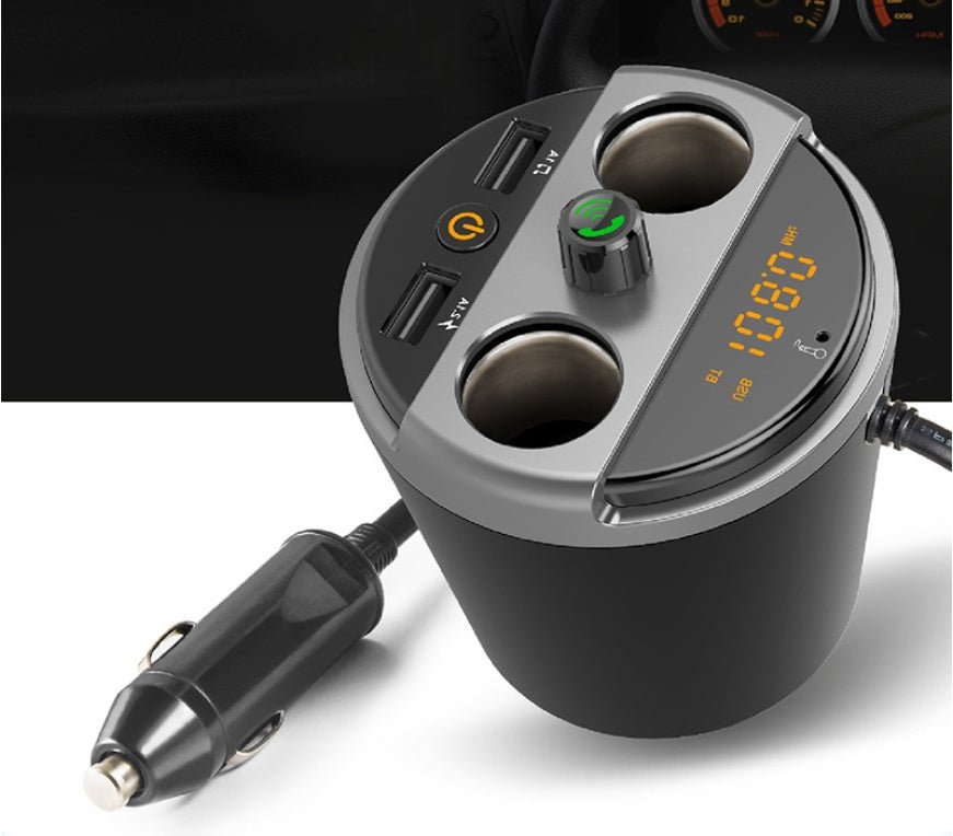 Transmitter Bluetooth Car Music MP3 Player Free Hands Cup Holder - Zambeel