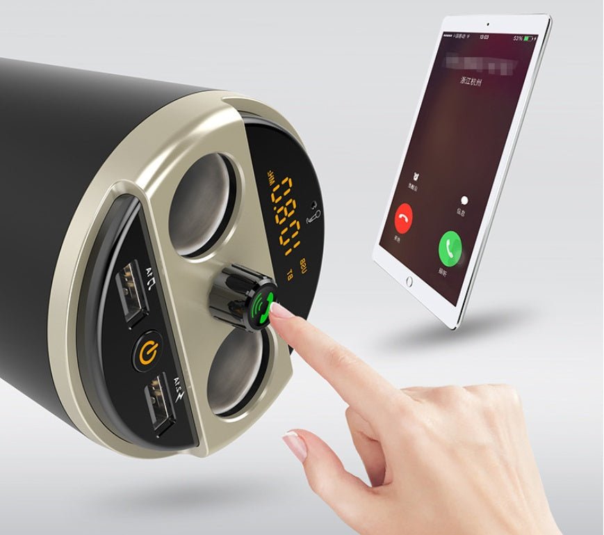 Transmitter Bluetooth Car Music MP3 Player Free Hands Cup Holder - Zambeel