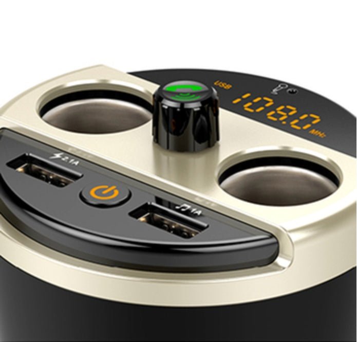 Transmitter Bluetooth Car Music MP3 Player Free Hands Cup Holder - Zambeel