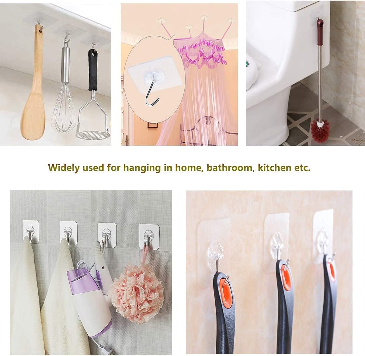 Transparent Adhesive Wall Hooks - Zambeel