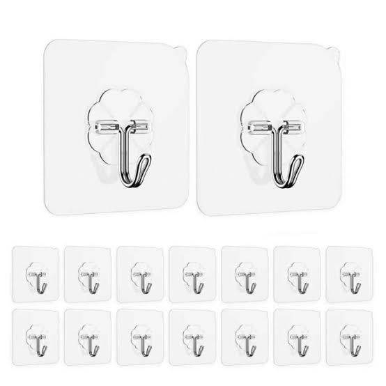 Transparent Adhesive Wall Hooks - Zambeel