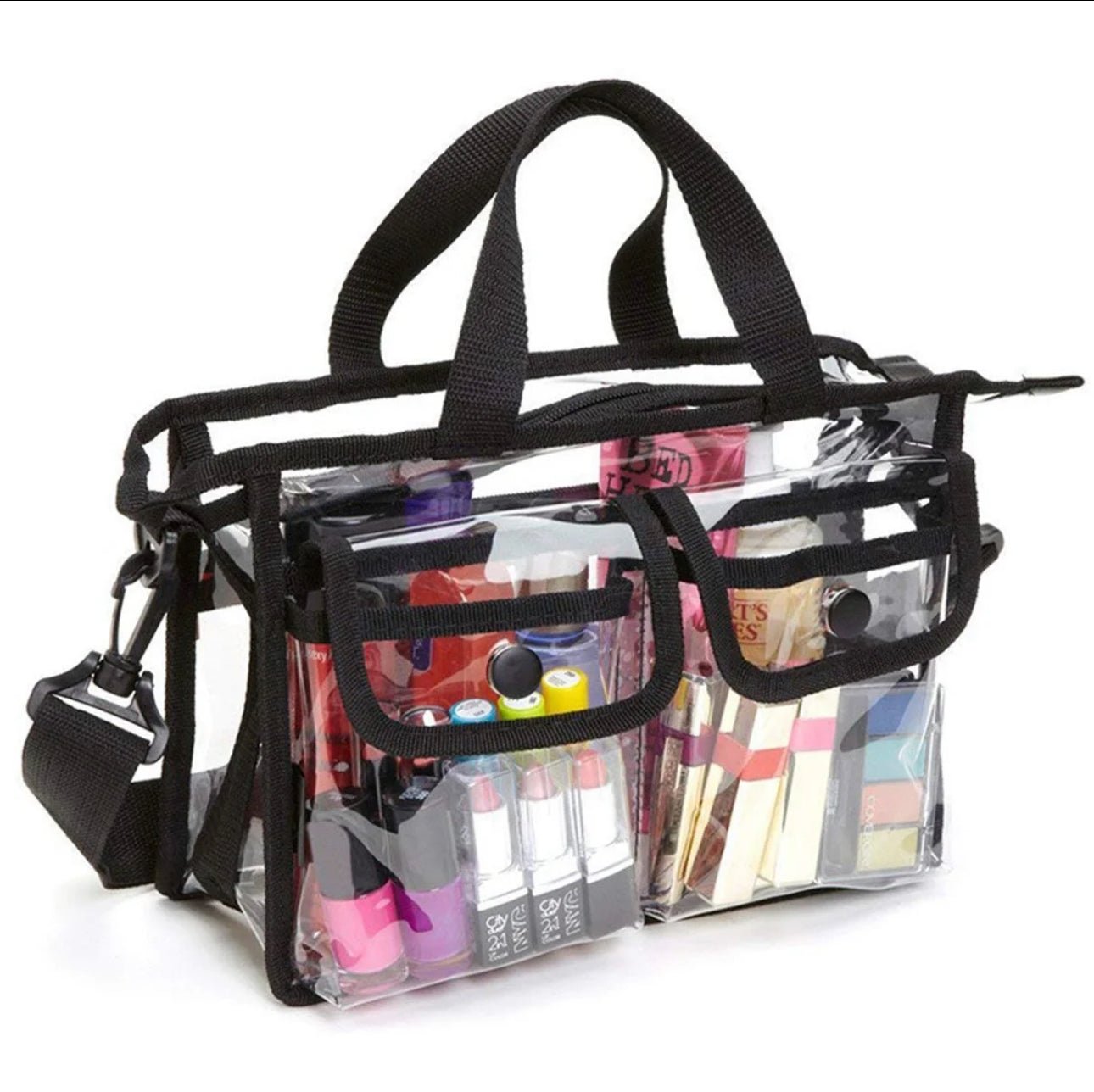 Transparent Cosmetic Storage Bag with Shoulder Strap - Zambeel