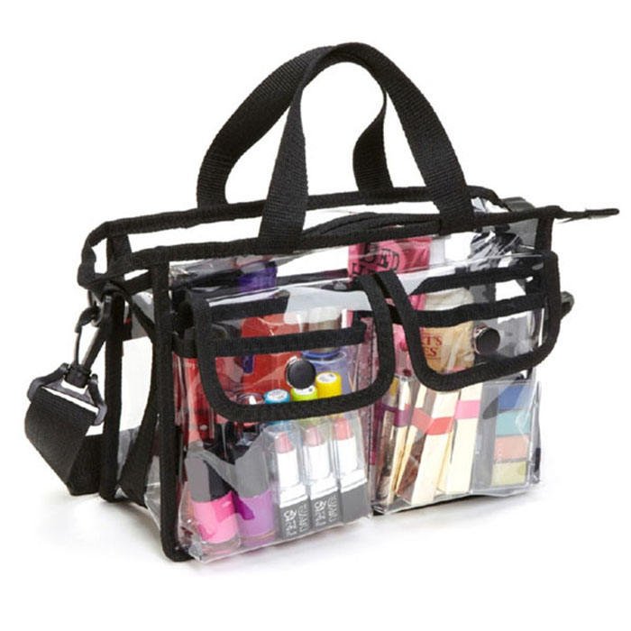 Transparent Cosmetic Storage Bag with Shoulder Strap - Zambeel