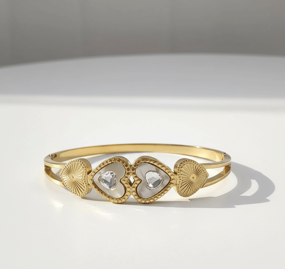 Twin Heart Radiance Bangle - Zambeel