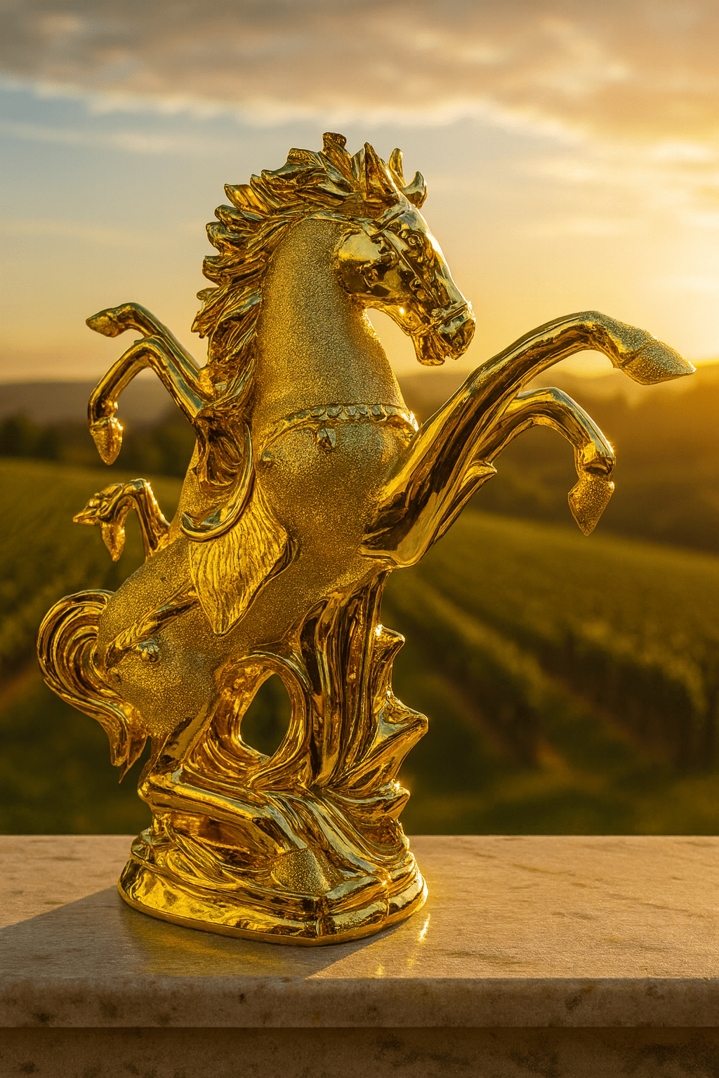 Twin Horses Sculpture © - Zambeel