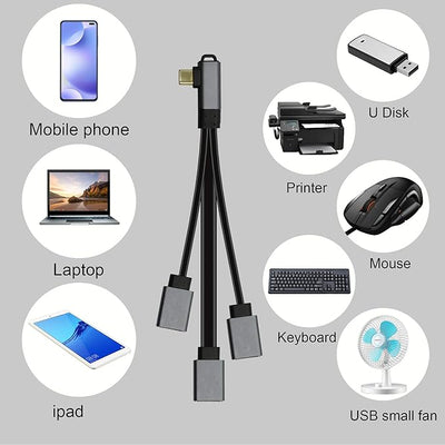Type C Male to 3 Port USB - Zambeel