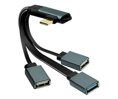 Type C Male to 3 Port USB - Zambeel