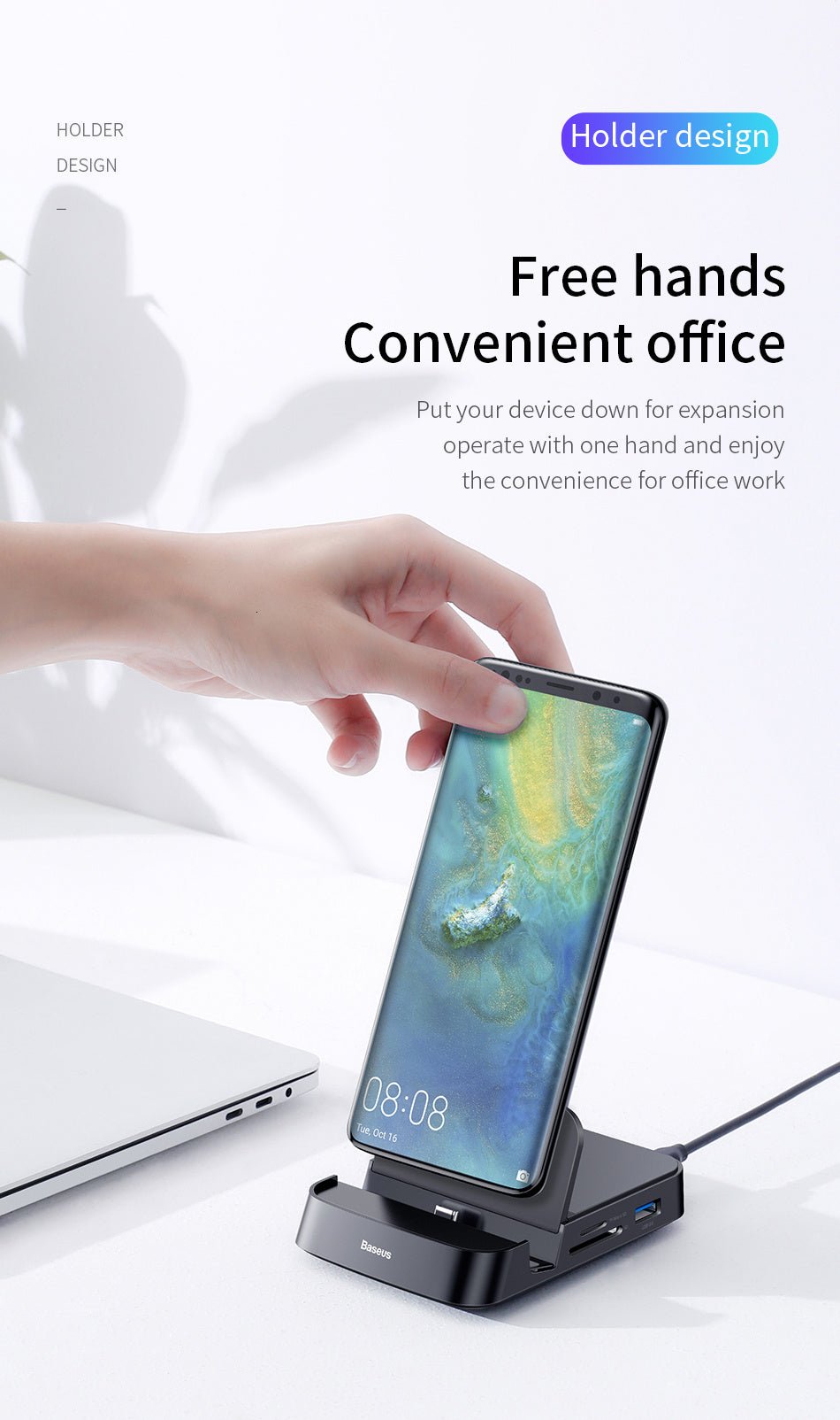 Type - C Mobile Phone Smart HUB Docking Station USB - C Charging Base HDMI Projection Converter Head - Zambeel