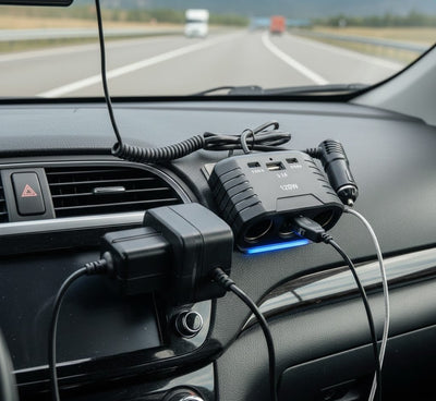 Type - C + USB Multi Socket Car Charger - Zambeel