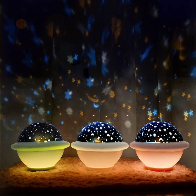 UFO Starry Sky Light Projection Light LED Night Light Creative Romance - Zambeel