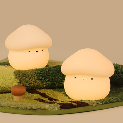 UNew Mushroom Small Night Lamp Cute Silicone Sleeping Timing Night Light Bedside Interesting Charging Ambience Light Room Decor Home Decor - Zambeel