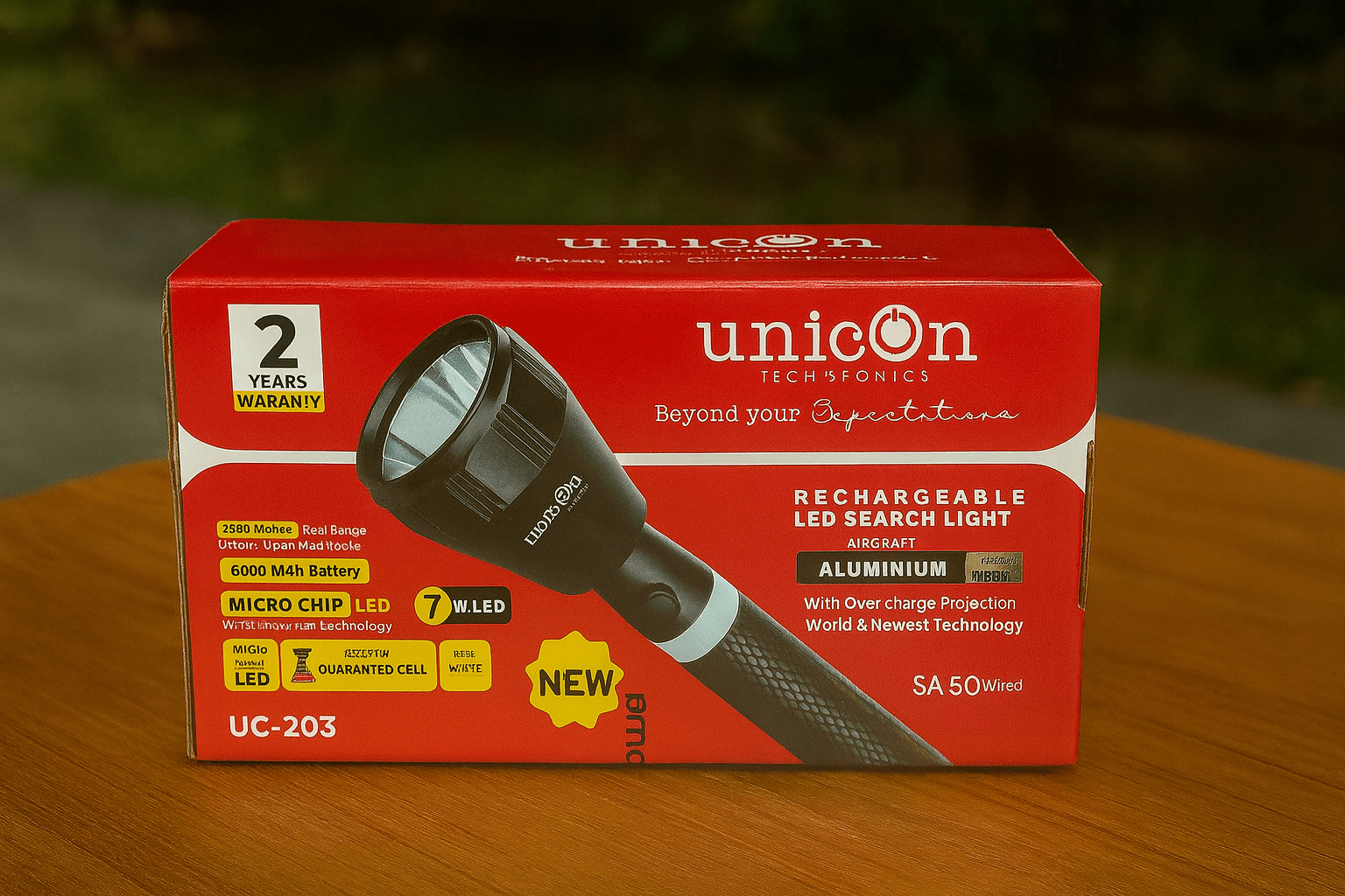 Unicon - Rechargeable LED Search Light - Zambeel