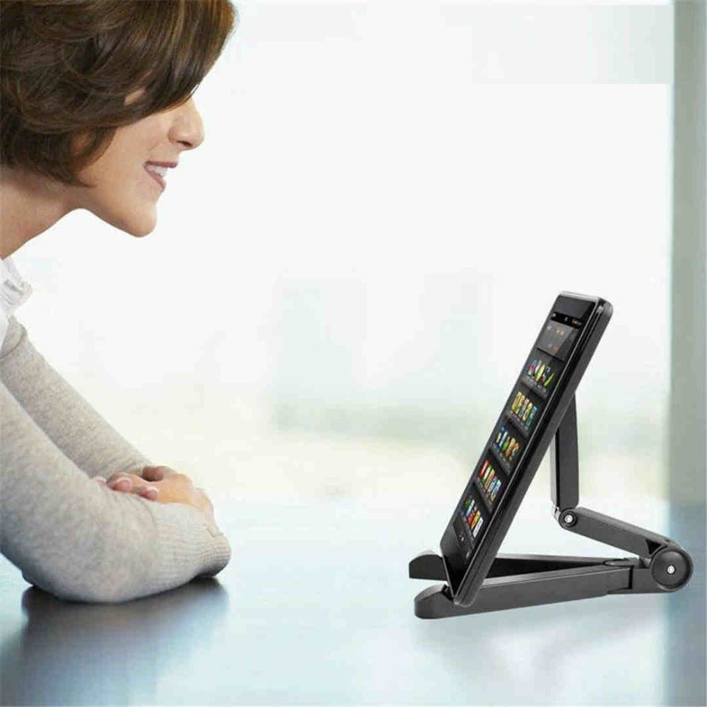 Universal Foldable Phone Tablet Holder Adjustable Bracket Desktop Stand Tripod Stability Support For Phone Adjustable Portable Desktop Holder Mount Folding Tablet Stand Anti - Slip For Ipad - Zambeel