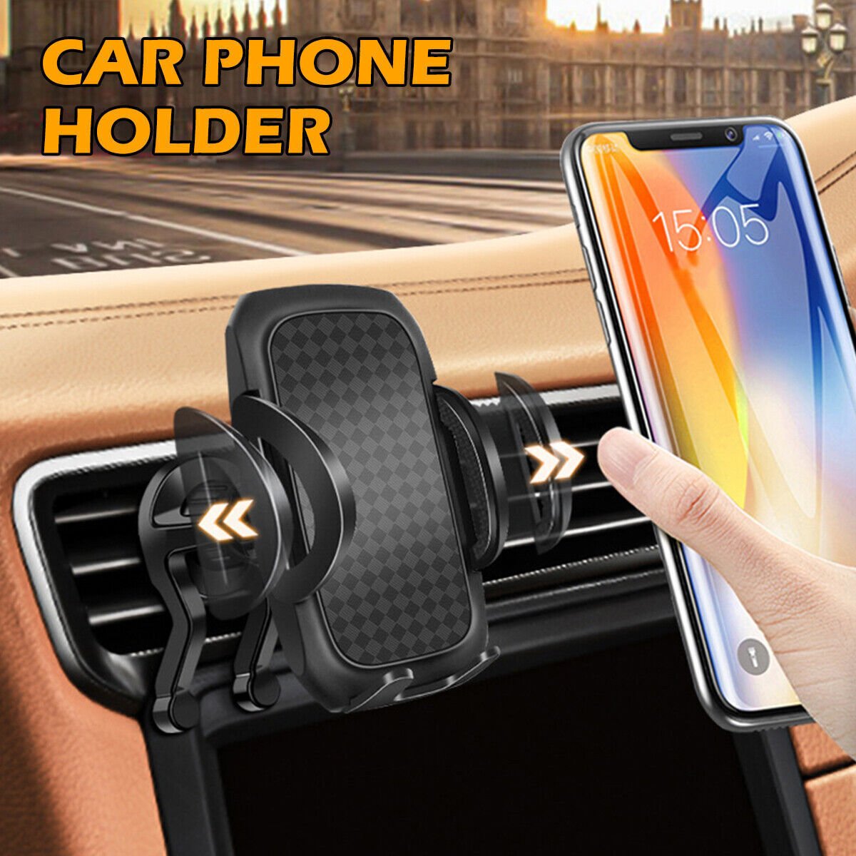 Universal Mobile Car Phone Holder Air Vent Mount Cradle Stand UK - Zambeel
