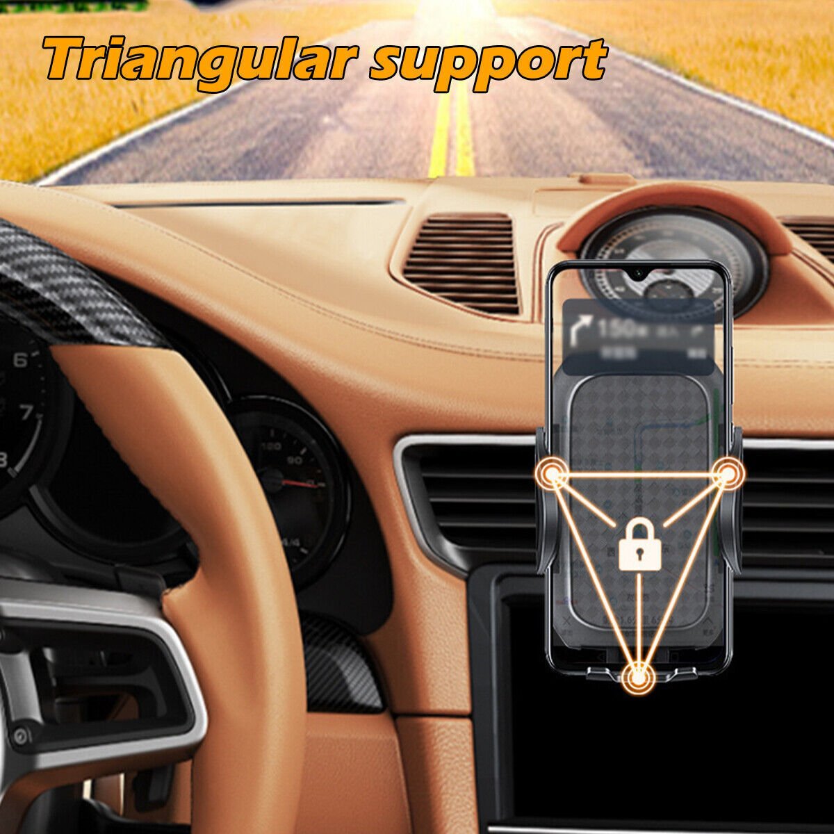 Universal Mobile Car Phone Holder Air Vent Mount Cradle Stand UK - Zambeel