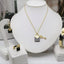 Lock & Key Black Enamel Jewelry Set