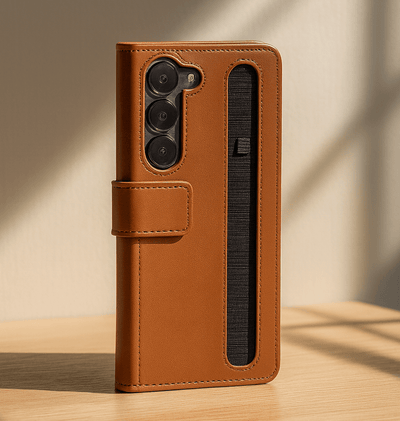 UrbanGrip Leather Folio Hand‑Strap Case - Zambeel