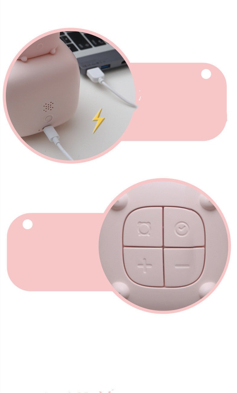 USB Charging Silicone Night Light Student Led Digital Wake Up Bedside Alarm Clock - Zambeel