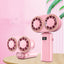 USB Handheld Mini Fan Foldable Portable Neck Hanging Fans 5 Speed USB Rechargeable Fan With Display Screen - Zambeel