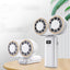 USB Handheld Mini Fan Foldable Portable Neck Hanging Fans 5 Speed USB Rechargeable Fan With Display Screen - Zambeel