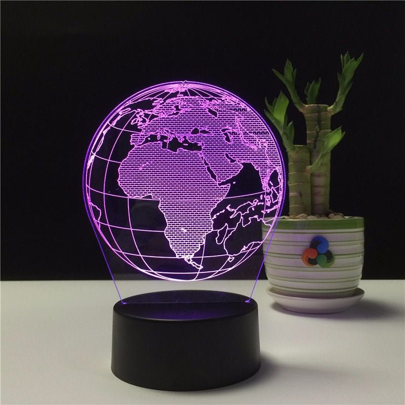 USB Night Light 3D Earth Globe Table Lamp RGB Creative - Zambeel
