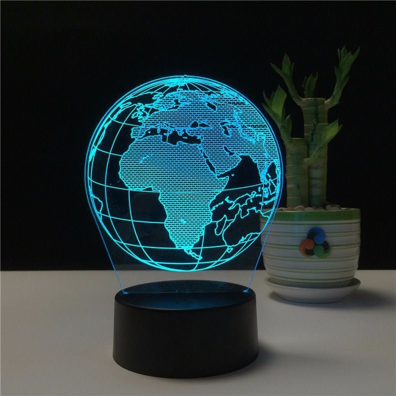 USB Night Light 3D Earth Globe Table Lamp RGB Creative - Zambeel