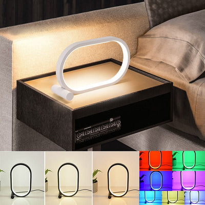 Usb Plug - In Lamp Oval Acrylic Lamp Touch Control Dimmable Modern Simple Creative Night Lamp Bedside Reading Lamp Desk Table Led - Zambeel