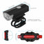 USB Rechargeable LED Bicycle Headlight Bike Head Light Cycling Rear Front Lamp Bike Light Rainproof USB Rechargeable LED bicycle Light - Zambeel