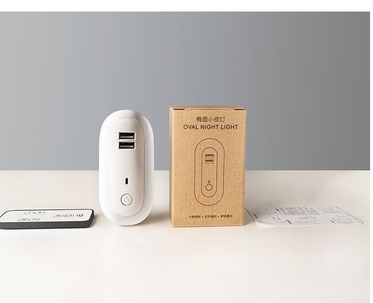 USB Remote Control Wall Lamp Timing Dimming Night Light Simple Bedroom Living Room Corridor LED Wall Lamp Socket - Zambeel