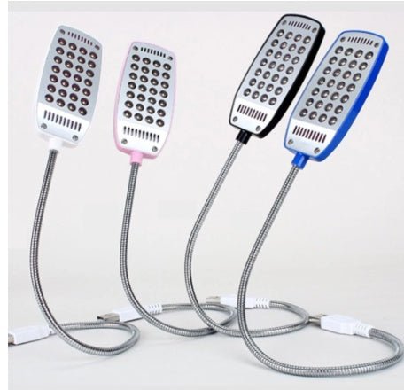 USB Small Desk Lamp, Keyboard Light, USB Reading Light, Electroplating 28 Lights - Zambeel