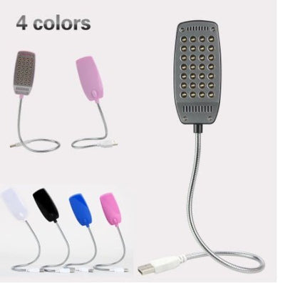 USB Small Desk Lamp, Keyboard Light, USB Reading Light, Electroplating 28 Lights - Zambeel