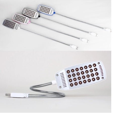 USB Small Desk Lamp, Keyboard Light, USB Reading Light, Electroplating 28 Lights - Zambeel