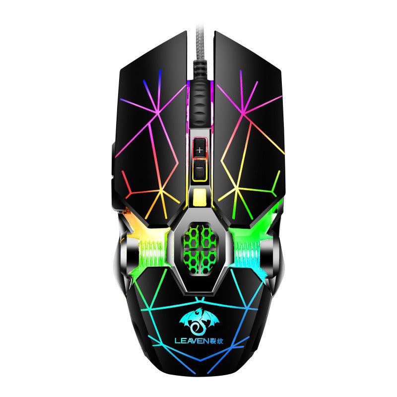 Usb Wired Computer Office Gaming Luminous Rgb Mechanical Mouse - Zambeel