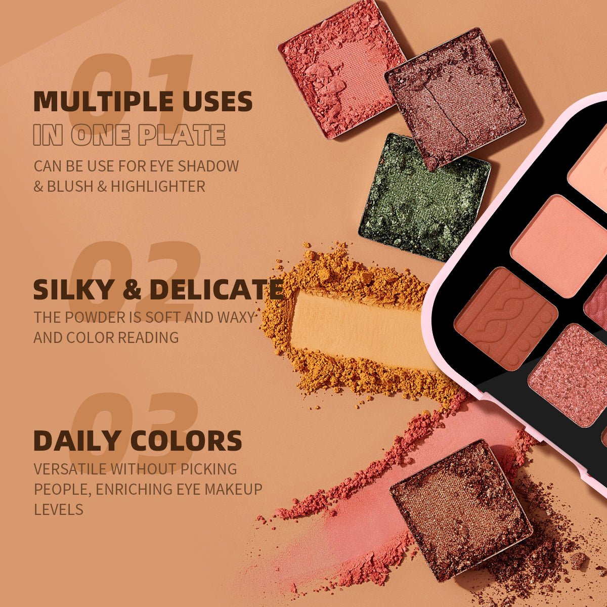 Ushas - Sweetday 9 Colors Eyeshadow (Original) - Zambeel