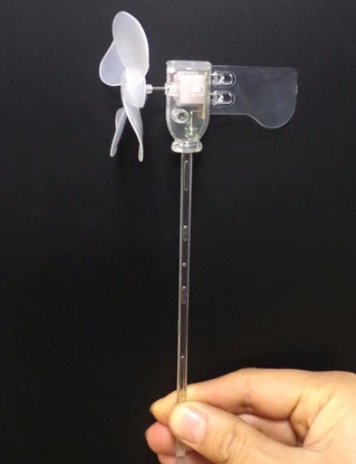 Vertical DIY Project Turbine LED Windmill Small DC Motor Wind Blade Wind Turbine - Zambeel