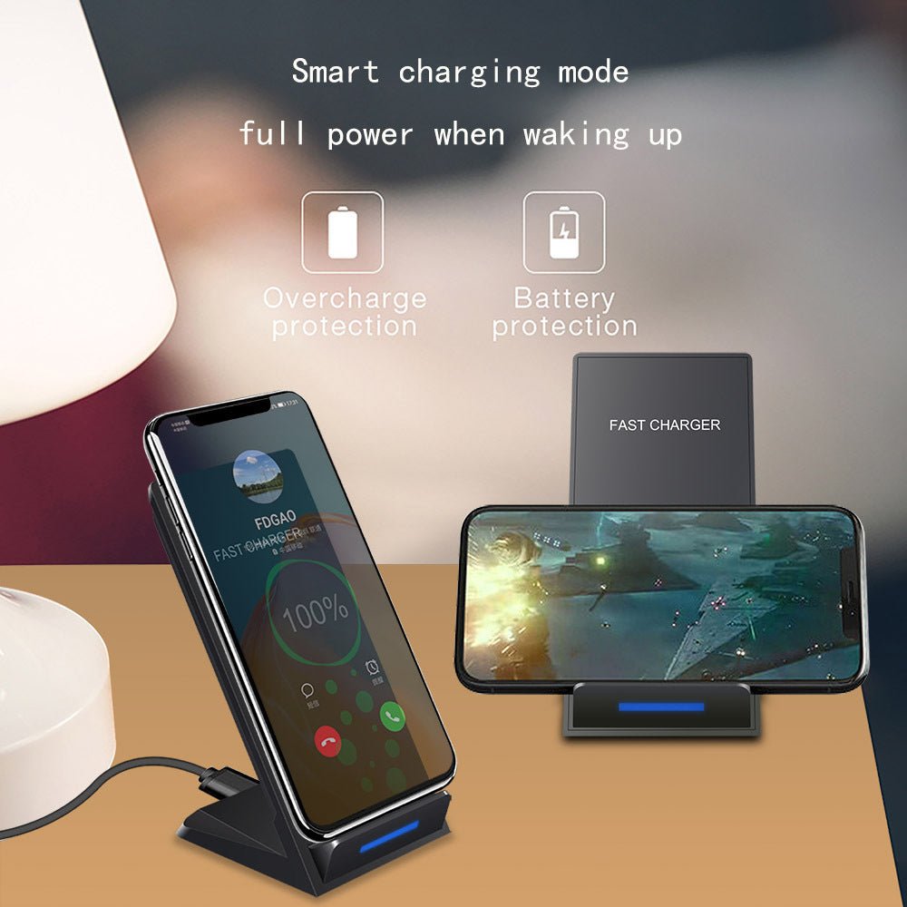 Vertical Wireless Charger Supports QI Charging, Suitable For Apple Mobile Phones - Zambeel