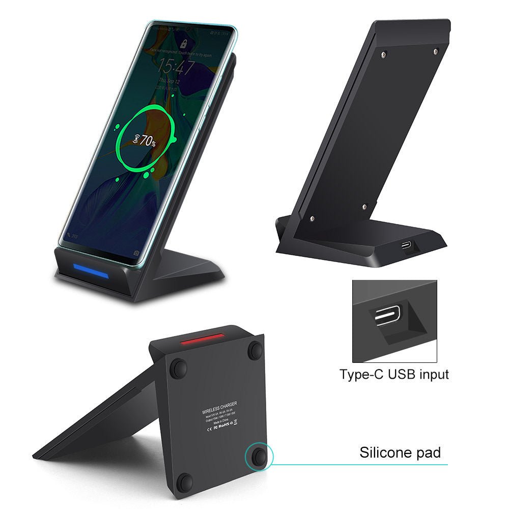 Vertical Wireless Charger Supports QI Charging, Suitable For Apple Mobile Phones - Zambeel