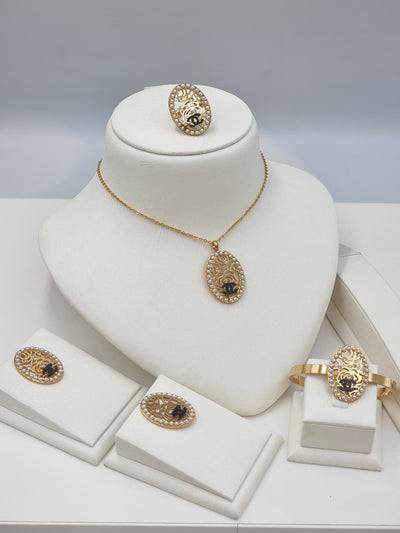 Vintage Rose Emblem Jewelry Set - Zambeel