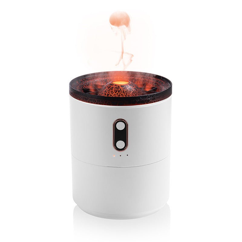 Volcanic Flame Aroma Essential Oil Diffuser USB Portable Jellyfish Air Humidifier Night Light Lamp Fragrance Humidifier - Zambeel