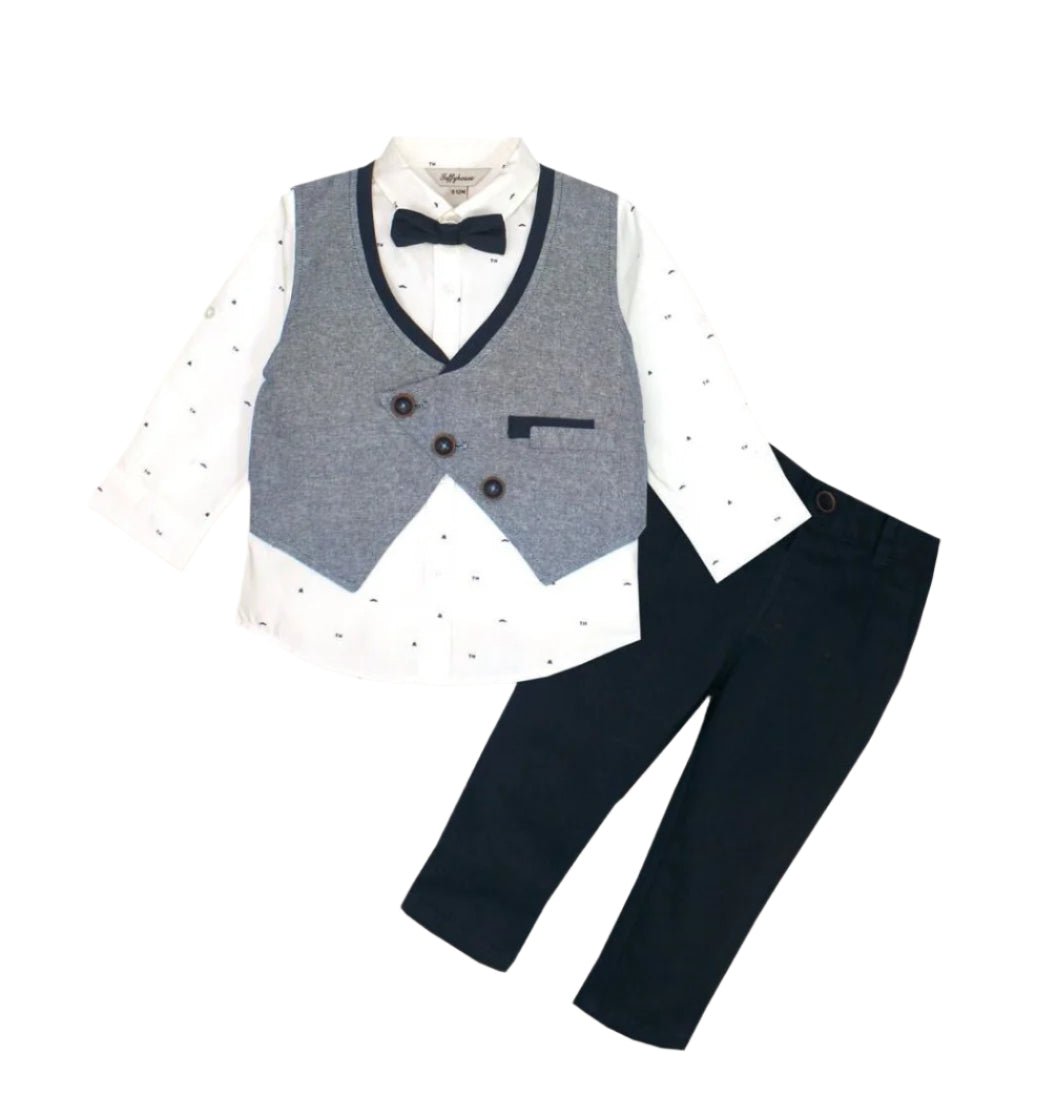 Waistcoat Set With Bow - Zambeel