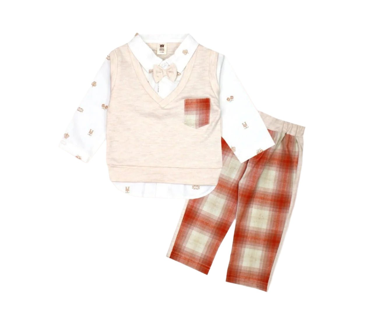 Waistcoat With Checked Pant - Zambeel