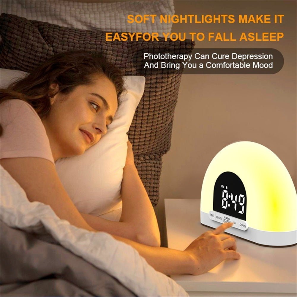 Wake - Up Light Simulated Sunrise Electronic Alarm Clock Lamp - Zambeel