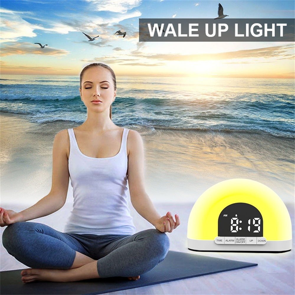 Wake - Up Light Simulated Sunrise Electronic Alarm Clock Lamp - Zambeel