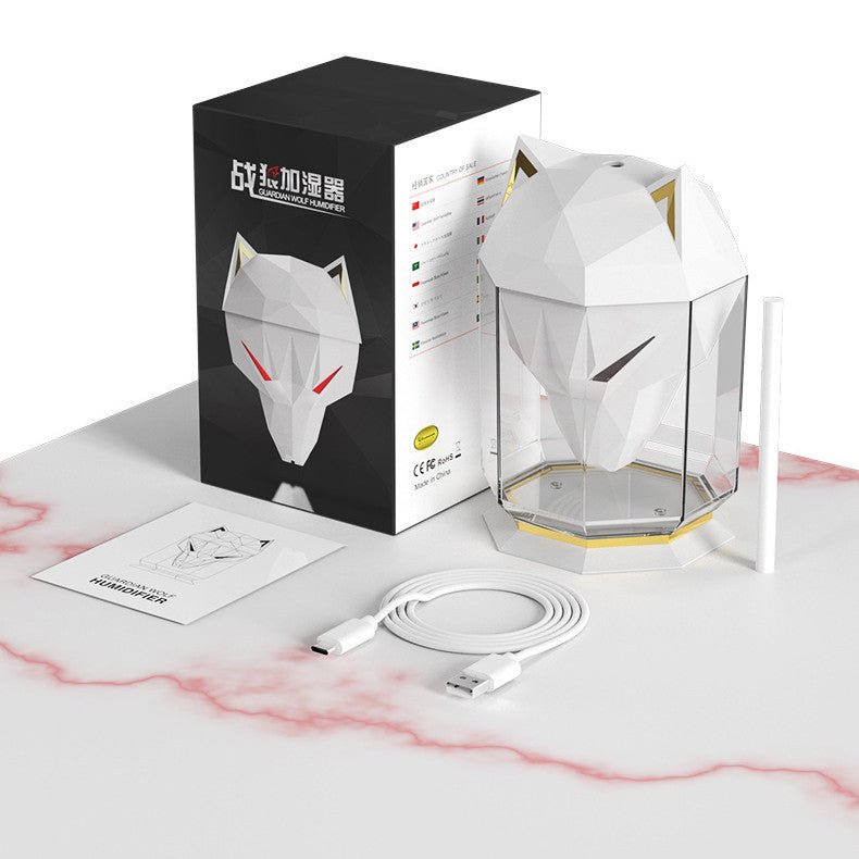 War Wolf Air Humidifier Ultrasonic Air Diffuser Colorful Lights Humidifier Air Nano Spray Home Desktop Supplies - Zambeel
