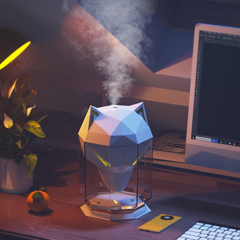 War Wolf Air Humidifier Ultrasonic Air Diffuser Colorful Lights Humidifier Air Nano Spray Home Desktop Supplies - Zambeel