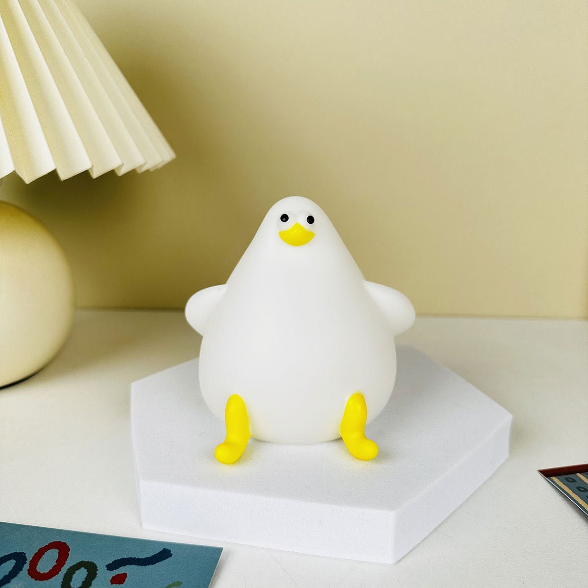 Warm Lovely Cute Cartoon Silicone Sea Gull Night Light With USB Charging Christmas Gifts Kids Grils Room Bedside Sleeping Lamp - Zambeel