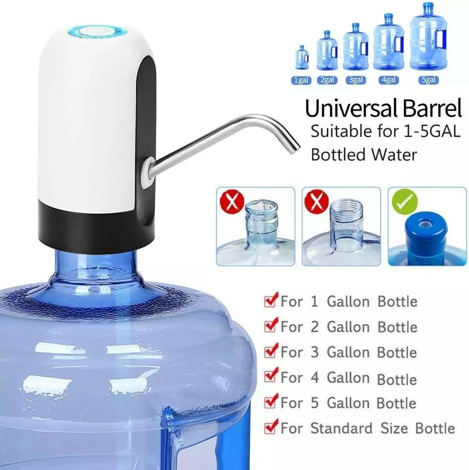 Water Bottle Electric Automatic Universal Dispenser 5 Gallon USB USB Water Dispenser Automatic Drinking Water Bottle - Zambeel
